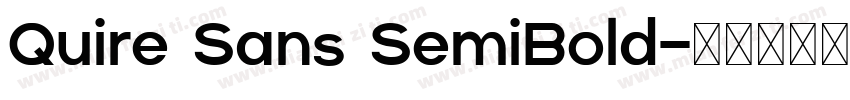 Quire Sans SemiBold字体转换